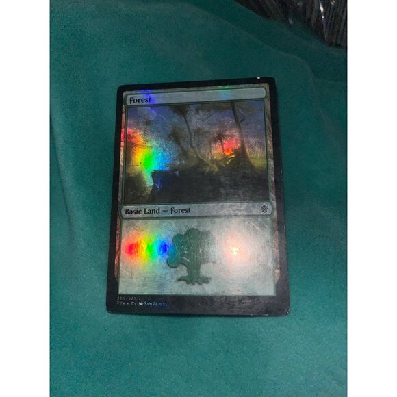 SALE 💸 MTG forest (266) basic land foil common - single card - Picture 3 of 3
